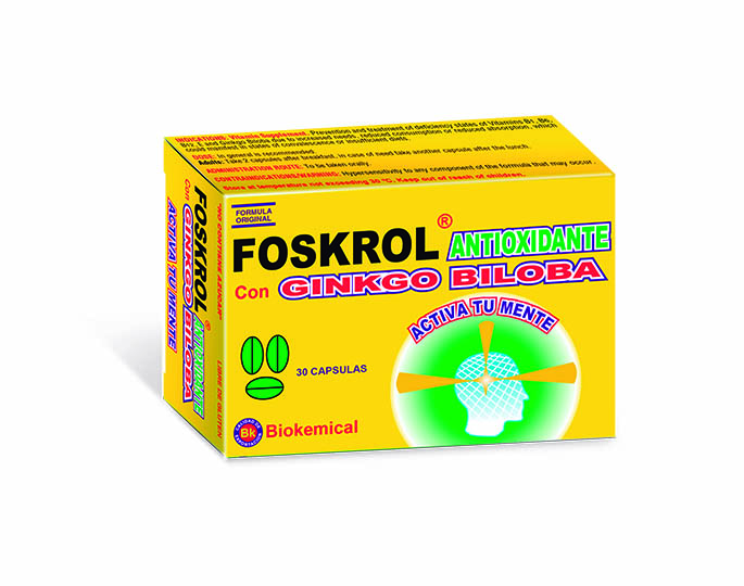 Foskrol Antioxidante con Ginkgo Biloba Cápsulas