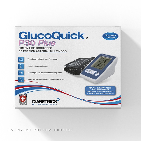 GlucoQuick P30 Plus sistema de monitoreo de presión arterial, multitodo