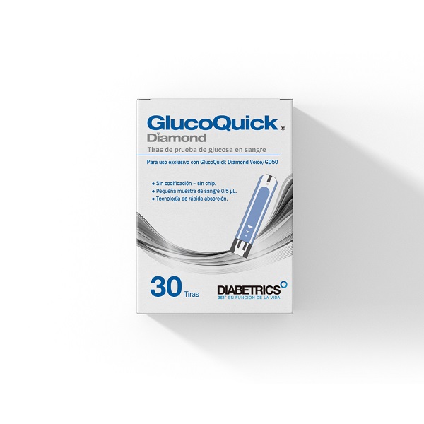 GlucoQucik Diamond, tiras de prueba de glucosa en sangre pasa uso exclusivo de Diamond Voice/GD50